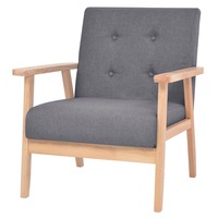 Armchair Dark Grey Fabric vidaXL