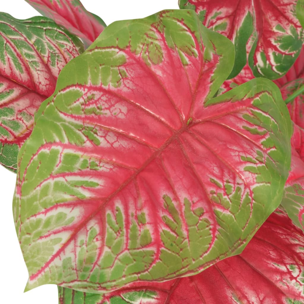 vidaXL Artificial Caladium Plant with Pot 70cm Green and Red Fake