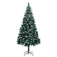 Artificial Christmas Tree with Pine Cones and White Snow 210 cm vidaXL
