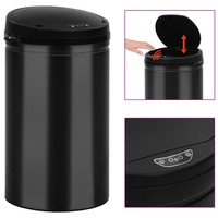 Automatic Sensor Dustbin 40 L Carbon Steel Black vidaXL