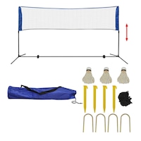 Badminton Net Set with Shuttlecocks 300x155 cm vidaXL