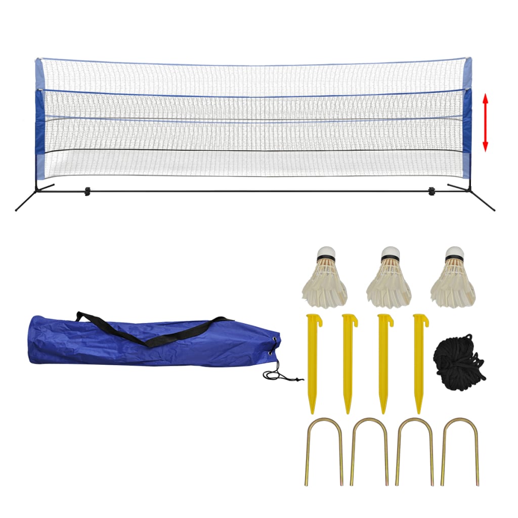 Badminton Net Set with Shuttlecocks 500x155 cm vidaXL