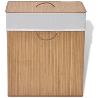 Bamboo Laundry Bin Rectangular Natural vidaXL