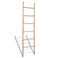 Bamboo Towel Ladder with 6 Rungs vidaXL