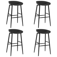 Bar Chairs 4 pcs Black vidaXL