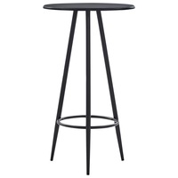 Bar Table Black 60x107.5cm MDF Counter Height Pub Caf?? Dining Table