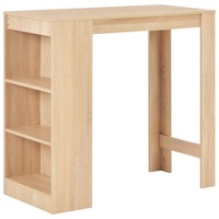 Bar Table with Shelf Oak 110x50x103 cm vidaXL