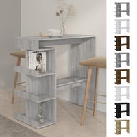 Bar Table with Storage Rack Chipboard Table Furniture Multi Colours vidaXL