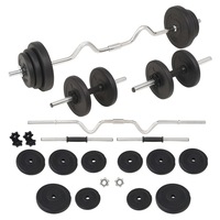 Barbell and Dumbbell Set 30 kg vidaXL