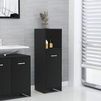 Bathroom Cabinet Black 30x30x95 cm Engineered Wood vidaXL