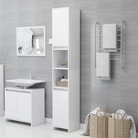 Bathroom Cabinet White 30x30x183.5 cm Engineered Wood vidaXL