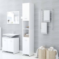 Bathroom Cabinet White 30x30x183.5 cm Engineered Wood vidaXL