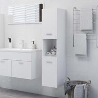 Bathroom Cabinet White 30x30x130 cm Engineered Wood vidaXL