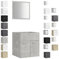 Bathroom Furniture Set 2 Piece Chipboard Home Cabinet Multi Colours vidaXL