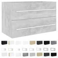 Bathroom Furniture Set Cabinet Mirror Storage Toilet Organiser 2 Piece vidaXL