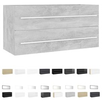Bathroom Furniture Set Cabinet Mirror Storage Toilet Organiser 2 Piece vidaXL