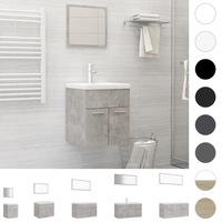 Bathroom Furniture Set Basin Sink Mirror Chipboard Multi Colours/Sizes vidaXL