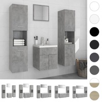 Bathroom Furniture Set Chipboard Cabinet Mirror Multi Colours/Sizes vidaXL