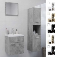 Bathroom Furniture Set Mirror Cupboard Chipboard Multi Colours/Sizes vidaXL