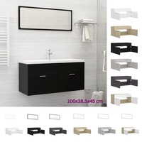 Bathroom Furniture Set Cabinet Mirror Storage Toilet Cupboard Wall vidaXL
