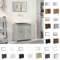 Bathroom Furniture Set Storage Cabinet and Mirror Storage Toilet Cupboard vidaXL