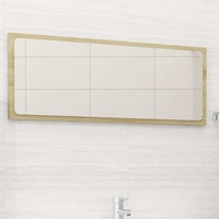 Bathroom Mirror Sonoma Oak 90x1.5x37 cm Engineered Wood vidaXL
