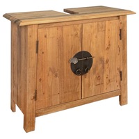 Bathroom Vanity Cabinet Solid Pinewood 70x32x63 cm vidaXL