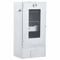 BBQ Oven Smoker with 1kg Wood Chips 44.5x29x83 cm vidaXL