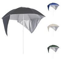 Beach Parasol with Side Walls Umbrella Sun Shelter Beach Canopy Gaden vidaXL