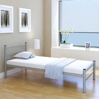 Bed Frame without Mattress Grey Metal King Single Size vidaXL