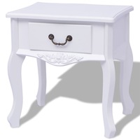 Bedside Cabinet MDF White vidaXL