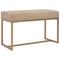 Bench 80 cm Beige Velvet vidaXL