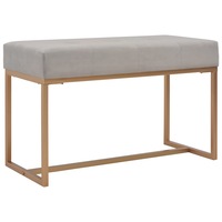 Bench 80 cm Grey Velvet vidaXL