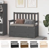Bench White 112.5x51.5x96.5 cm Solid Wood Pine Multi Colours vidaXL