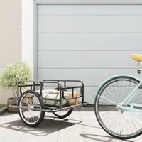 Bike Trailer 130x73x48.5 cm Steel Black vidaXL