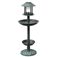 Bird Bath/ Feeder with Solar Light vidaXL