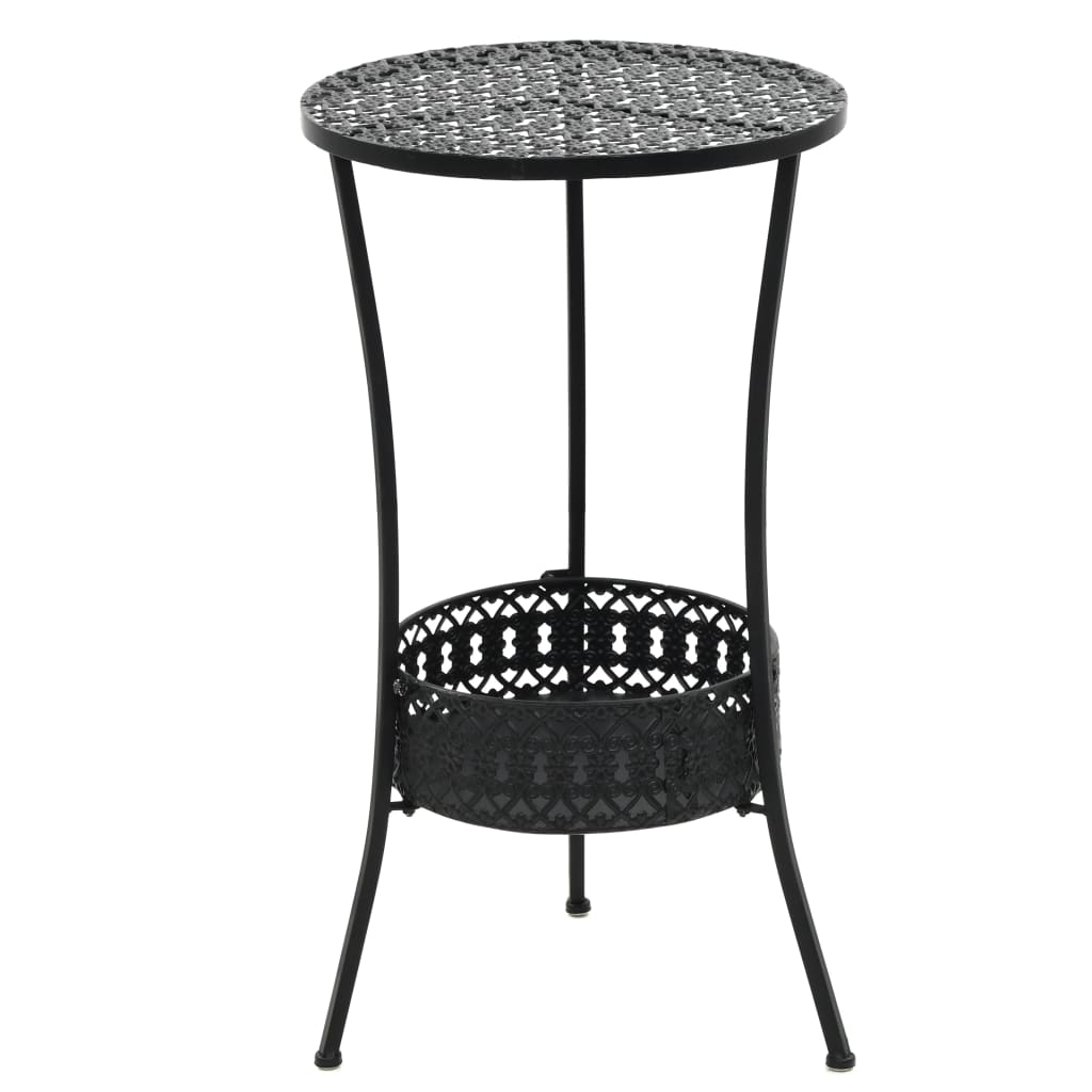 Bistro Table Black 40x70 cm Metal vidaXL