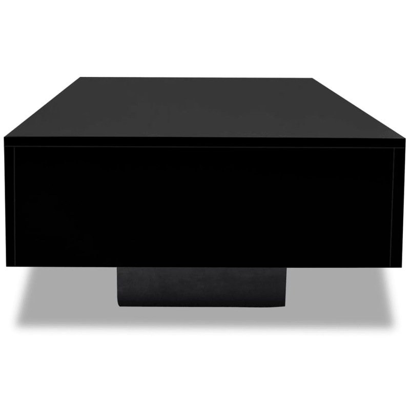 Buy Coffee Table High Gloss Black vidaXL MyDeal