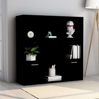 Book Cabinet Black 98x30x98 cm Engineered Wood vidaXL