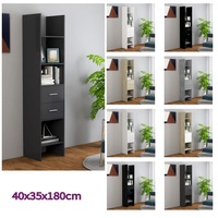 Book Cabinet Stand Storage Rack Shelf Bookcase Chipboard Multi Colours vidaXL