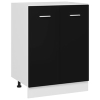 Bottom Cabinet Black 60x46x81.5 cm Engineered Wood vidaXL