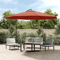 Cantilever Garden Parasol with Aluminium Pole 350 cm Terracotta vidaXL