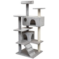 Cat Tree with Sisal Scratching Posts 125 cm Grey vidaXL