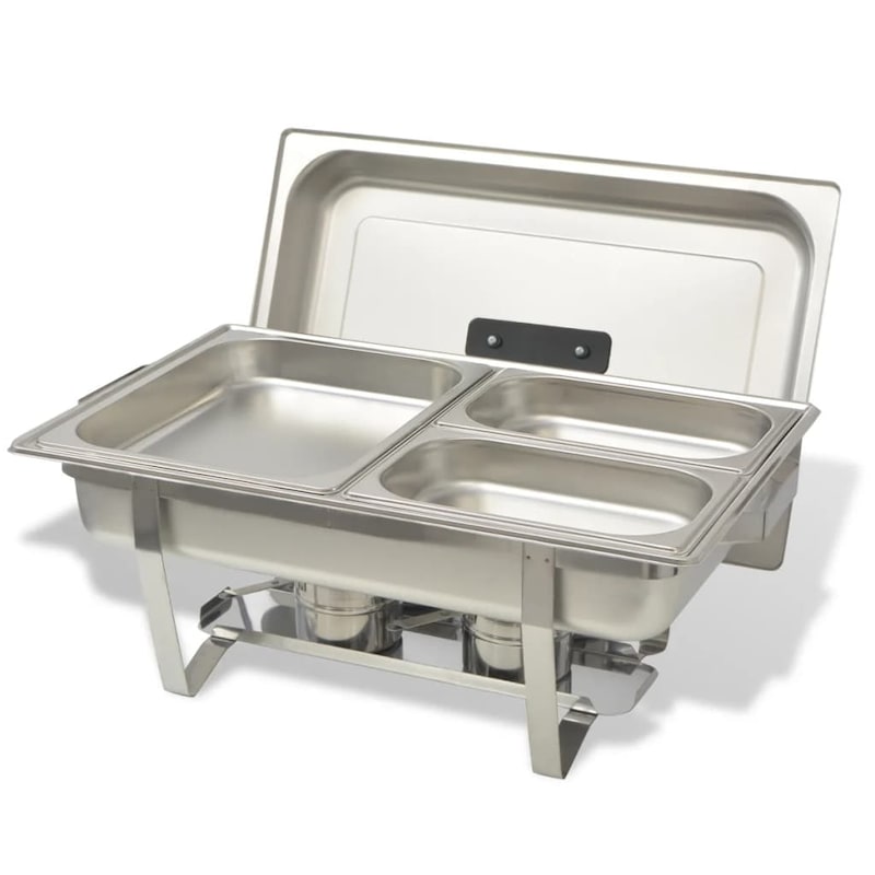 Buy 3 Piece Chafing Dish Set Stainless Steel - MyDeal