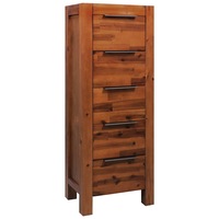 Chest of Drawers Solid Acacia Wood 45x32x115 cm vidaXL