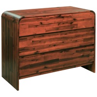 Chest of Drawers Solid Acacia Wood 90x37x75 cm vidaXL