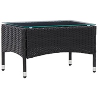 Coffee Table Black 60x40x36 cm Poly Rattan vidaXL