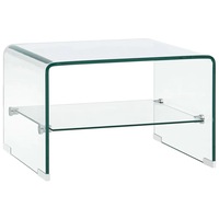 Coffee Table Clear 50x45x33 cm Tempered Glass vidaXL