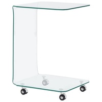 Coffee Table 45x40x63 cm Tempered Glass vidaXL