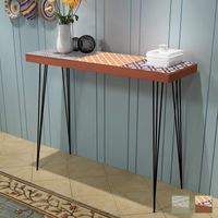 Console Side Table Hallway Desk Stand High Board Furniture Brown/Grey vidaXL